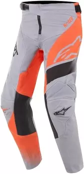 Alpinestars Youth Racer Supermatic Брюки для детеи Мотокросс, серый/оранжевый