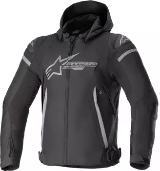 Водонепроницаемая мотоциклетная текстильная куртка Alpinestars Zaca, черный/серый