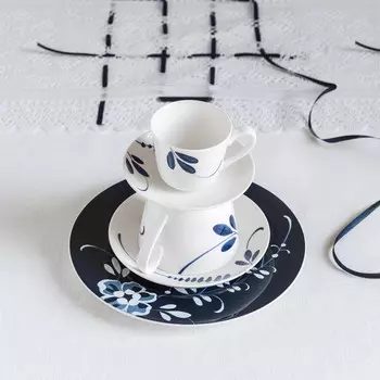 Alt Luxemburg Brindille блюдце для чая/кофе 14 см Villeroy & Boch, белый синий