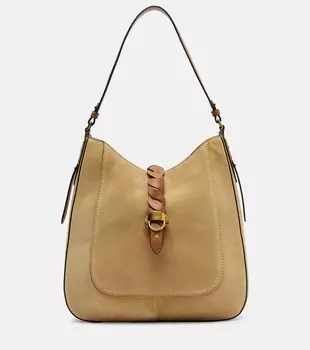 Алтайская замшевая сумка через плечо Isabel Marant, бежевый