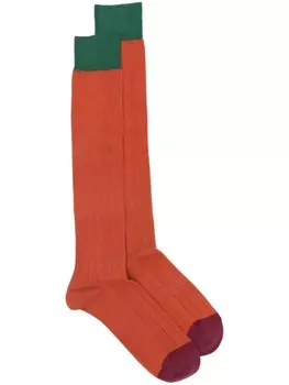 Altea носки в стиле колор-блок, зеленый