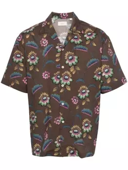 Altea рубашка Bart с цветочным принтом, коричневый
