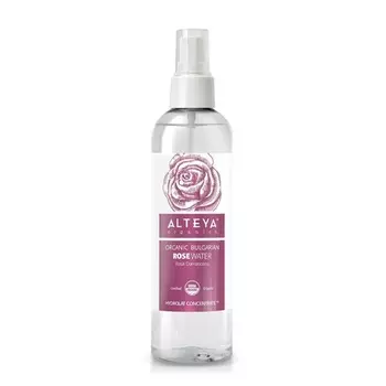 Alteya Bio Rose Water Spray 250 мл - 100% сертифицированная USDA органическая подлинная чистая природная цветочная вода из дамасской розы, полученная путем паровой дистилляции - непосредственно от производителя роз Alteya Organics