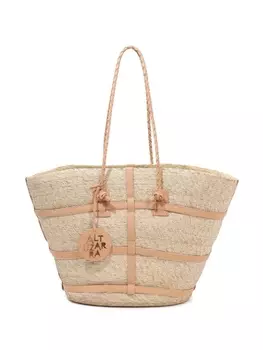 Altuzarra большая плетеная пляжная сумка Watermill, нейтральный цвет