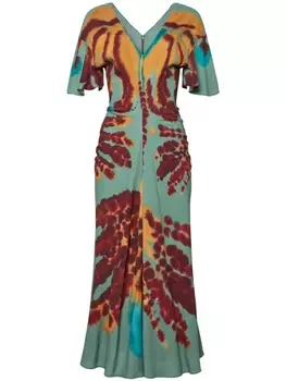 Altuzarra платье миди Pelopenese с принтом тай-дай, синий