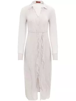Altuzarra платье-рубашка Agnes длины миди, нейтральный цвет
