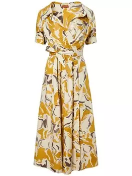 Altuzarra платье с узором Лидия, желтый