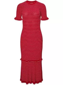 Altuzarra платье в полоску Delpini, красный