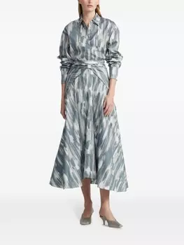 Altuzarra рубашка Chika с абстрактным принтом, серый