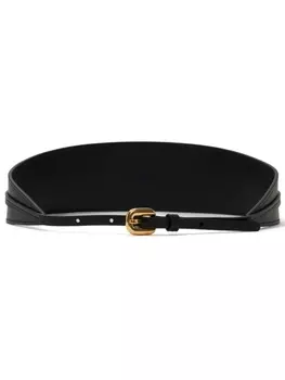 Altuzarra широкий узкий кожаный ремень, черный