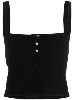 Altuzarra укороченный топ Adia, черный