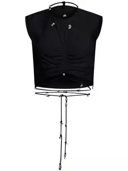 Altuzarra укороченный топ Ayana без рукавов, черный