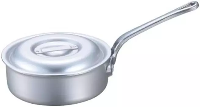 Алюминиевая кастрюля Prochef Shallow с одной ручкой и шкалой, 9,4 дюйма (24 см) EBM