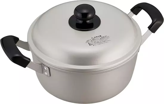 Алюминиевая кастрюля с двумя ручками Hokuriku, GAS Silby, 7,9 дюйма (20 см), производство Япония, серебро HOKURIKUALUMI, Sliver