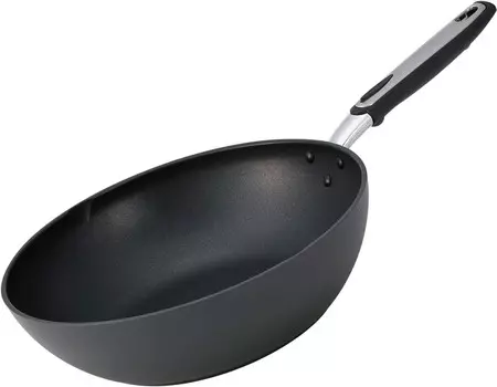 Алюминиевая сковорода Hokuriku, 11,8 дюймов (30 см), совместимая с индукционной печью, легкая, индукционная бельсаж, тефлоновая обработка, сделано в Японии HOKURIKUALUMI, Black (Black 19-3911Tcx)