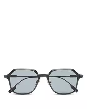 Алюминиевые и металлические солнцезащитные очки, 53 мм ZEGNA, синий