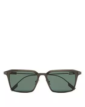 Алюминиевые солнцезащитные очки, 55 мм ZEGNA, серый