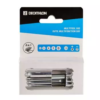 Алюминиевый многофункциональный инструмент для велосипеда 500 Decathlon