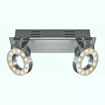 Алюминиевый светодиодный точечный светильник TANO, точечный светильник, настенный светильник, потолочный светильник: 2 лампы Dapo Leuchten, серебро