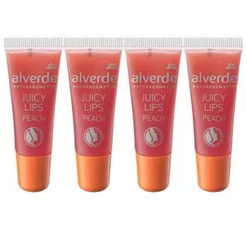 Alverde NATURKOSMETIK Juicy Lips Персиковый блеск для губ с маслом персиковых косточек 8 мл