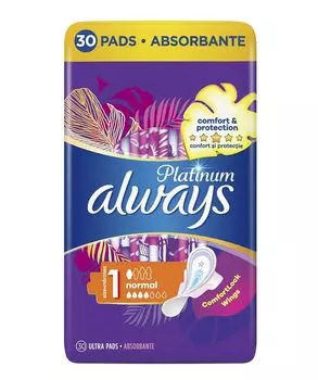 Always Ultra Platinum QP Normal гигиенические салфетки, 30 шт.
