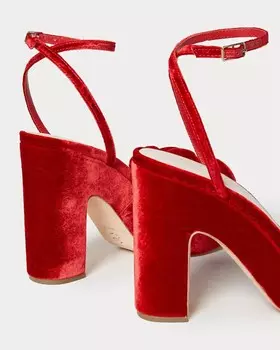 Алые женские босоножки на каблуке на платформе Fae Loeffler Randall, алый