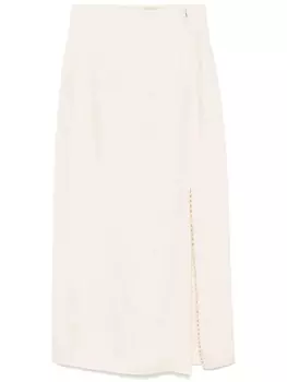 Alysi льняная юбка миди, нейтральный