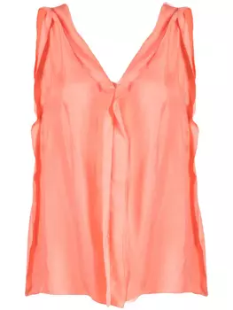 Alysi шелковая блузка с оборками, розовый