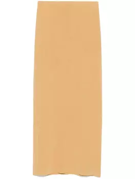 Alysi шелковая юбка миди, желтый
