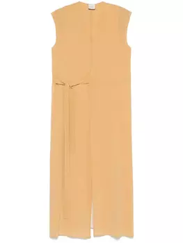 Alysi шелковое платье макси, желтый