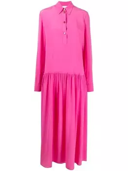 Alysi шелковое платье с заниженной талией, розовый