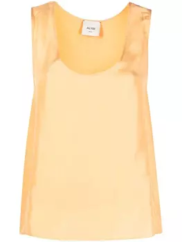 Alysi шелковый топ Legno, оранжевый