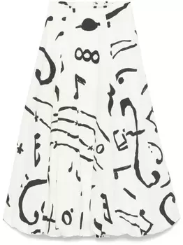 Alysi юбка макси с принтом, белый