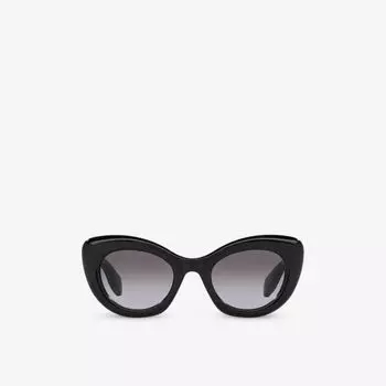 Am0403s солнцезащитные очки «кошачий глаз» из ацетата Alexander Mcqueen, черный