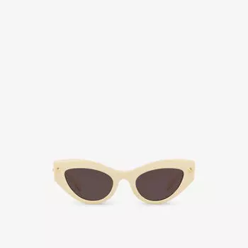 Am0407s солнцезащитные очки «кошачий глаз» из ацетата Alexander Mcqueen, белый