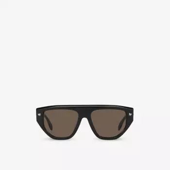 Am0408s солнцезащитные очки из ацетата в квадратной оправе Alexander Mcqueen, черный