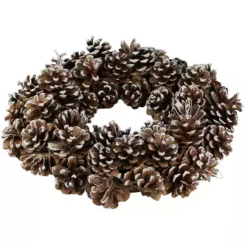 АМ Дизайн декоративный венок «Новогодние украшения» из шишек Am Design, коричневый