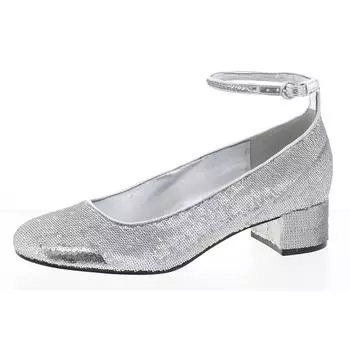 Amaize женские туфли-лодочки с ремешком на щиколотке без застежек Mary Janes Nine West, серебряный