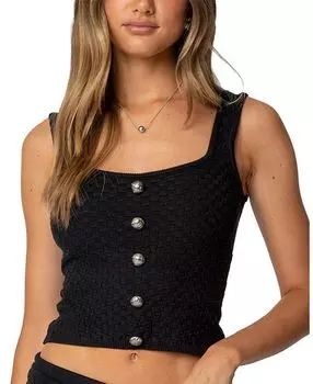 Амалия Трикотажный Топ Edikted, черный