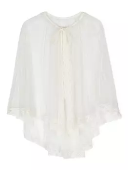 Amaya сетчатый кейп с кружевом, нейтральный цвет