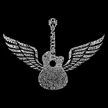 Amazing Grace — мужская футболка с рисунком Word Art LA Pop Art, черный