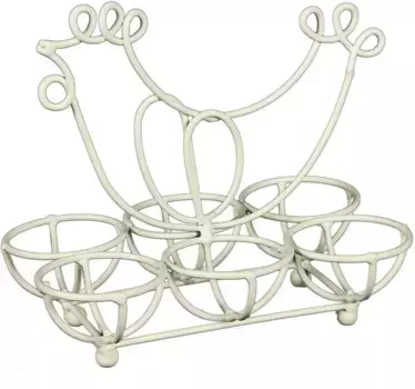 Ambiente House Жестяная банка "Железный держатель" цвета "Античный белый", (1 шт.) Ambiente Haus 18х17х12 см, белый