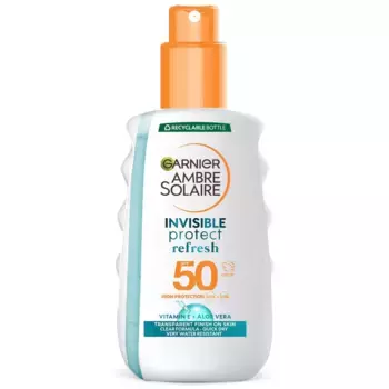 Ambre Solaire Invisible Protect Spray SPF50 Прозрачный солнцезащитный крем-спрей 200 мл Garnier