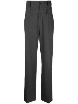 AMBUSH брюки из вирджинской шерсти с завышенной талией, серый