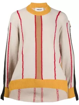 AMBUSH деконструированная толстовка с круглым вырезом, коричневый