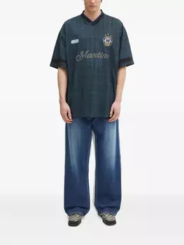 AMBUSH двухцветные джинсы с вставками, синий