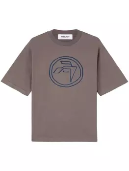 AMBUSH футболка из органического хлопка с принтом, коричневый