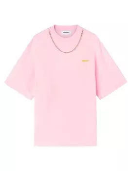 AMBUSH футболка с цепочкой из шариков, розовый