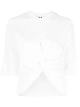 AMBUSH футболка с драпировкой, белый