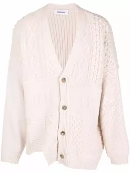 AMBUSH кардиган в технике пэчворк, нейтральный цвет